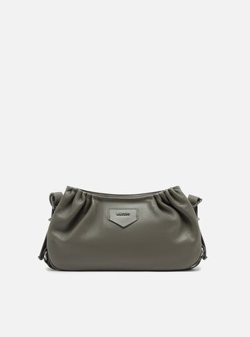 Bolsa Tiracolo Cinza Couro Média Western