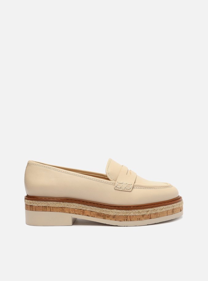Mocassim Off-White Couro Sola Multimaterial