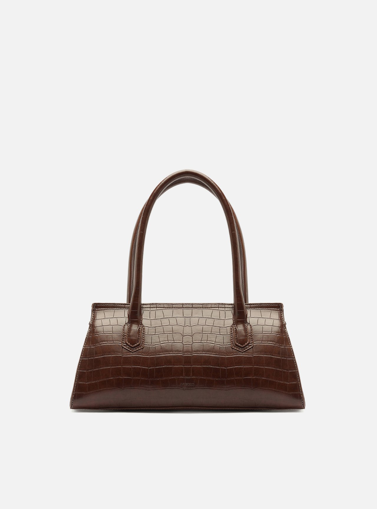 Bolsa Shoulder Marrom Média Croco Metais — foto 3