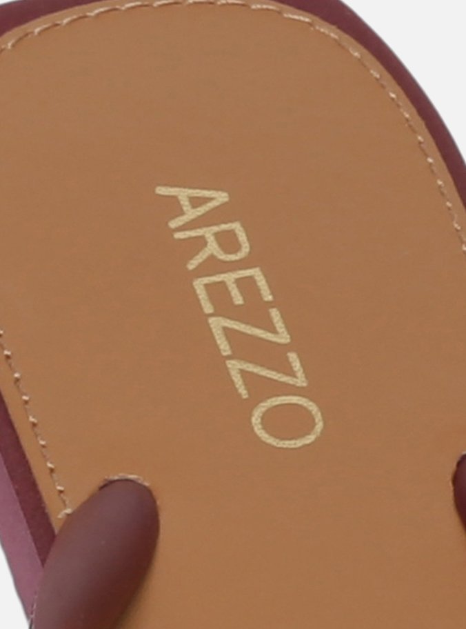 Chinelo de Dedo Vermelho Bico Quadrado Brizza