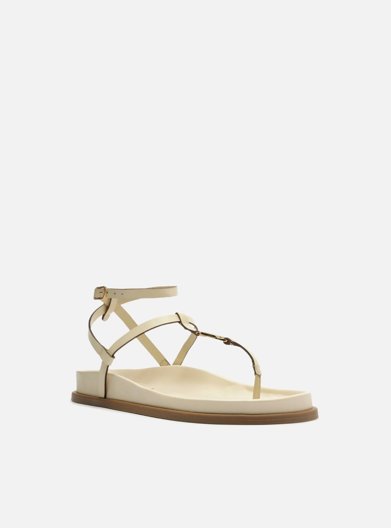 Sandália Papete Off White Injetado Fivela Metais — foto 2