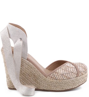 Espadrille Ráfia Tramada Pelle