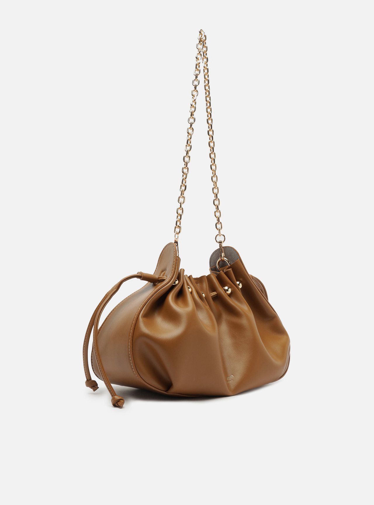 Bolsa Shoulder Marrom Grande Alça Corrente — foto 5