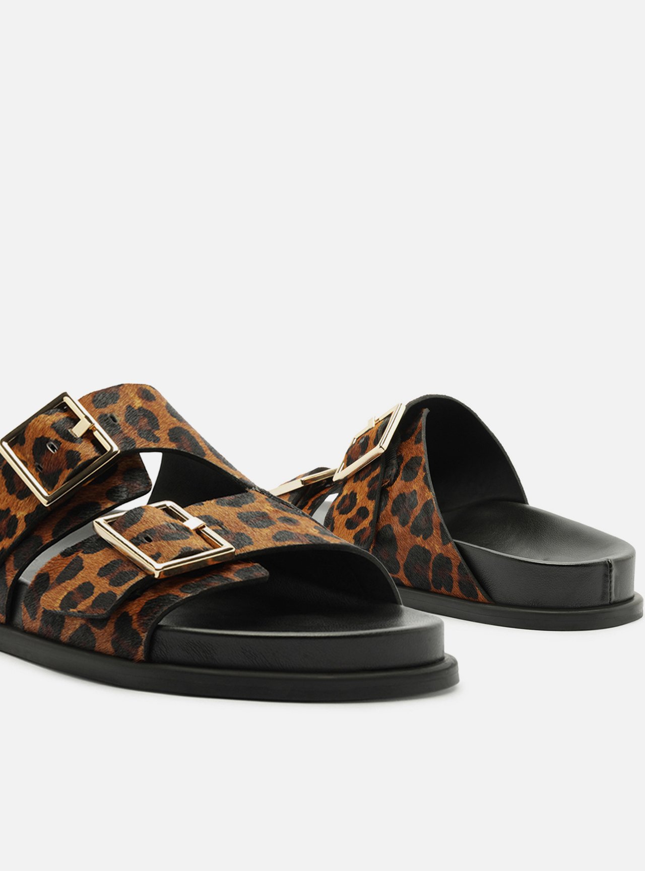 Sandália Papete Animal Print Fivela Pelo — foto 4