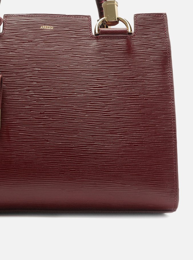 Bolsa Tote Bordô Couro Abraccio Grande