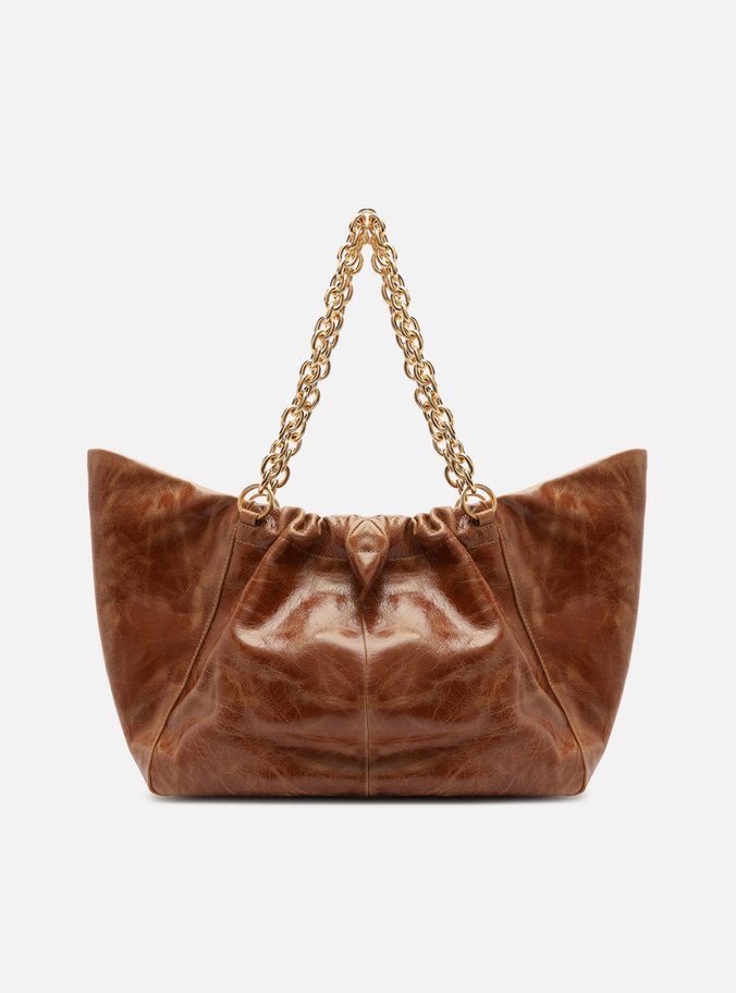 Bolsa Shopping Caramelo Couro Worn Grande