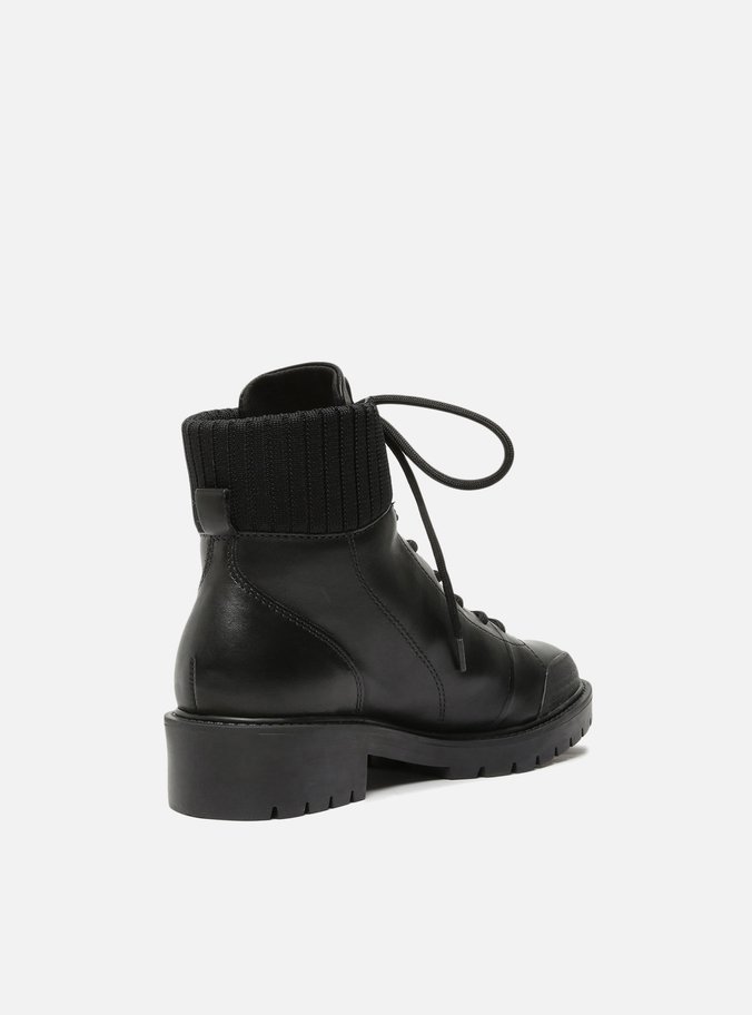 Coturno Preto Couro Tratorado Lizza