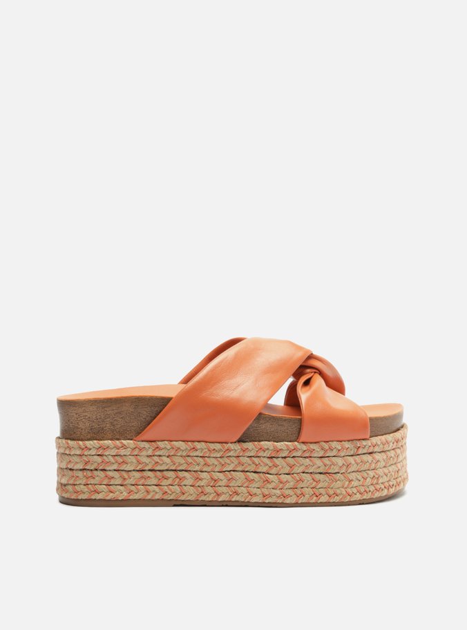 Sandália Flatform Nó Laranja