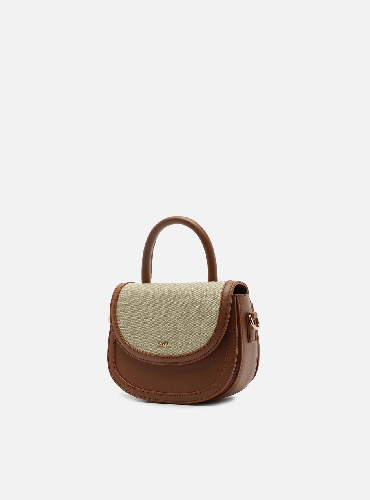 Bolsa Tiracolo Caramelo Natural Pequena Linho — foto 2