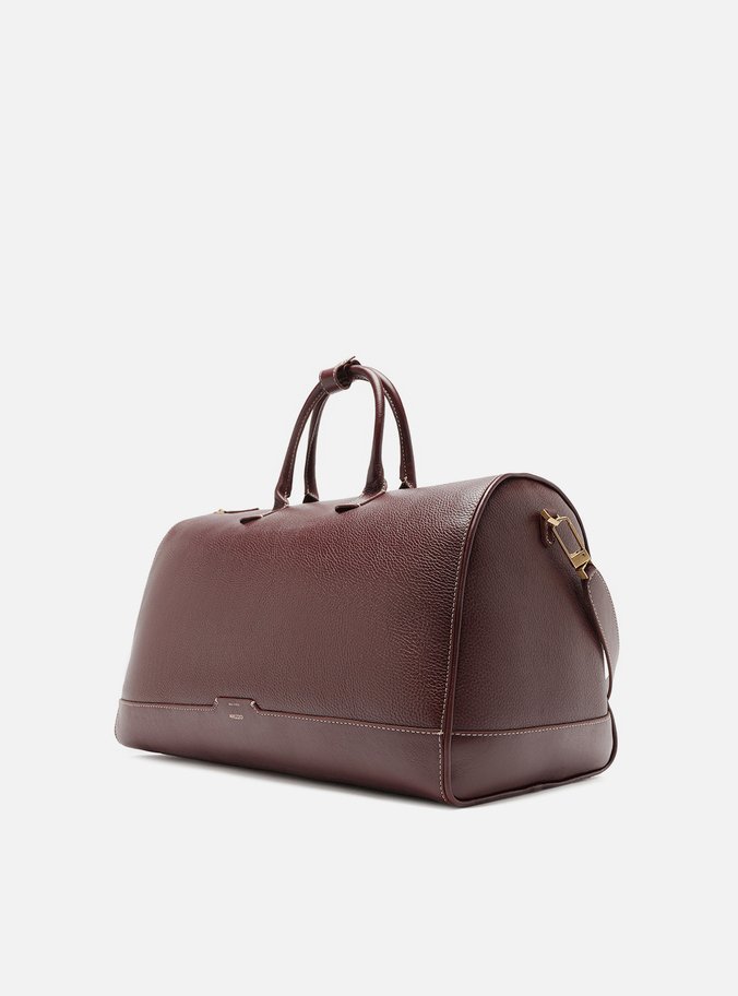 Bolsa de Viagem Vinho Couro  Grande