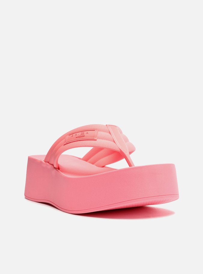 Sandália Rosa Flatform Lulu Brizza