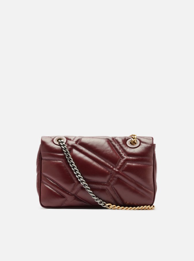 Bolsa Tiracolo Bordô Couro Emma Média Retangular