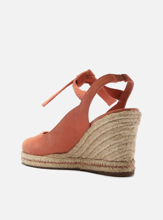 Espadrille Rosa Nobuck Anabela Lace Up