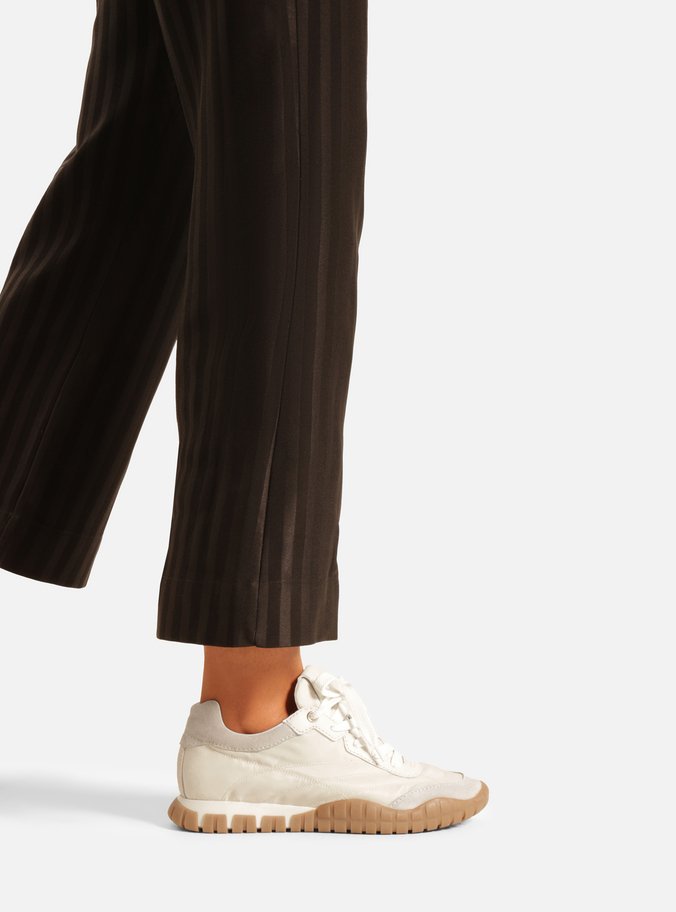 Tênis Branco Suede Mix Sola Emborrachada