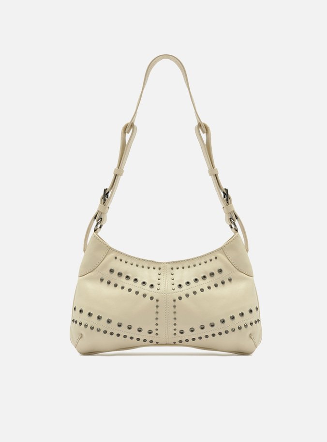 Bolsa Tiracolo Branca Couro Média