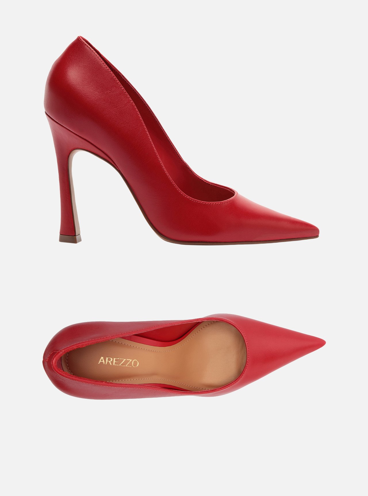 Scarpin Vermelho Couro Salto Fino — foto 5