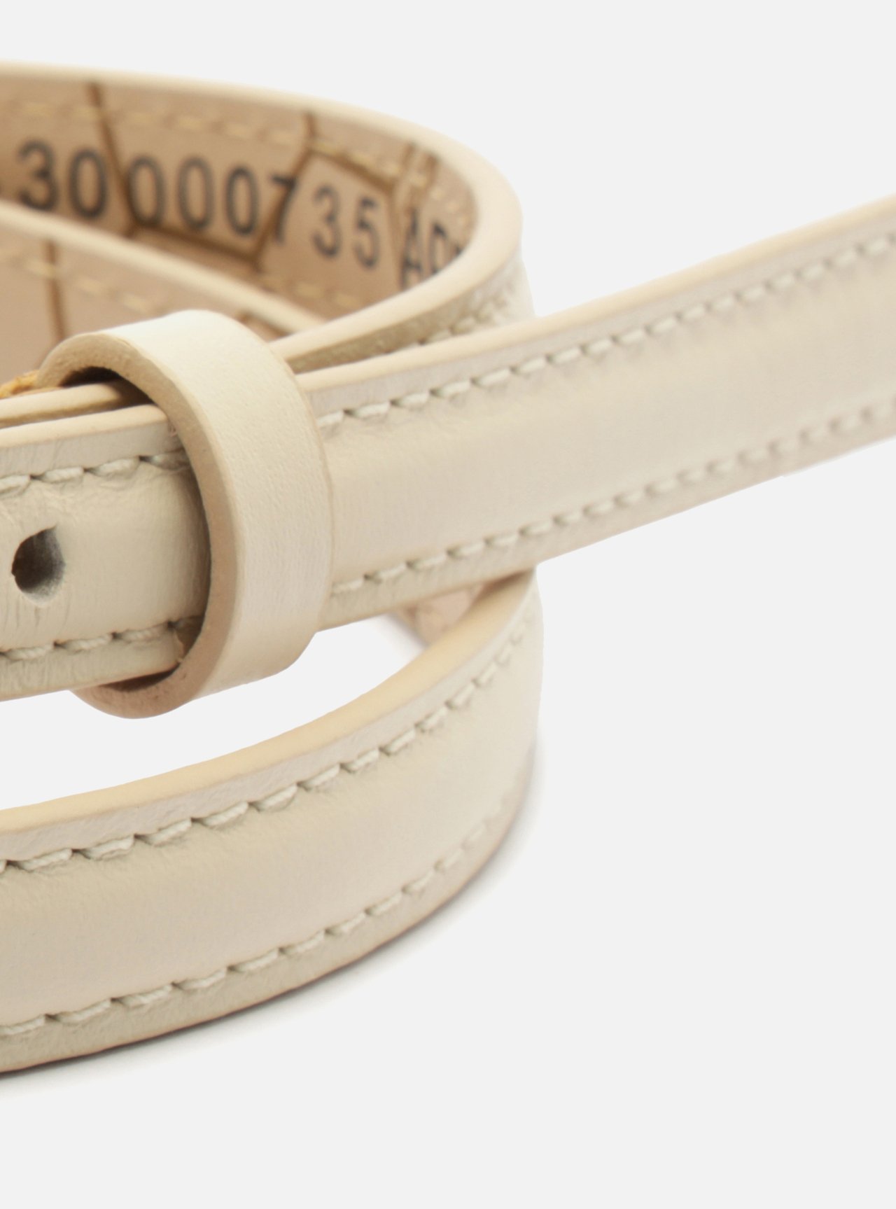 Cinto Off White Couro Fino Maxi Fivela Retangular — foto 4