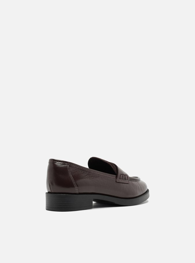 Mocassim Marrom Couro Mix Pelo Tira