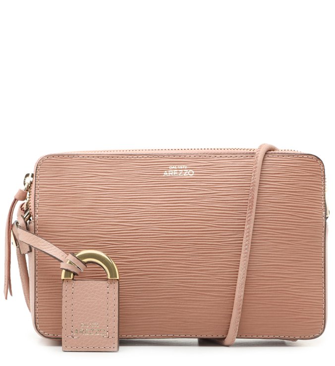 Bolsa Couro Tiracolo Abraccio Rose Blush