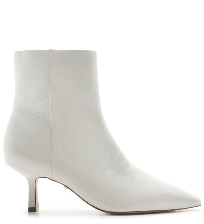 Bota Couro Posh Salto Fino Cano Curto Geada