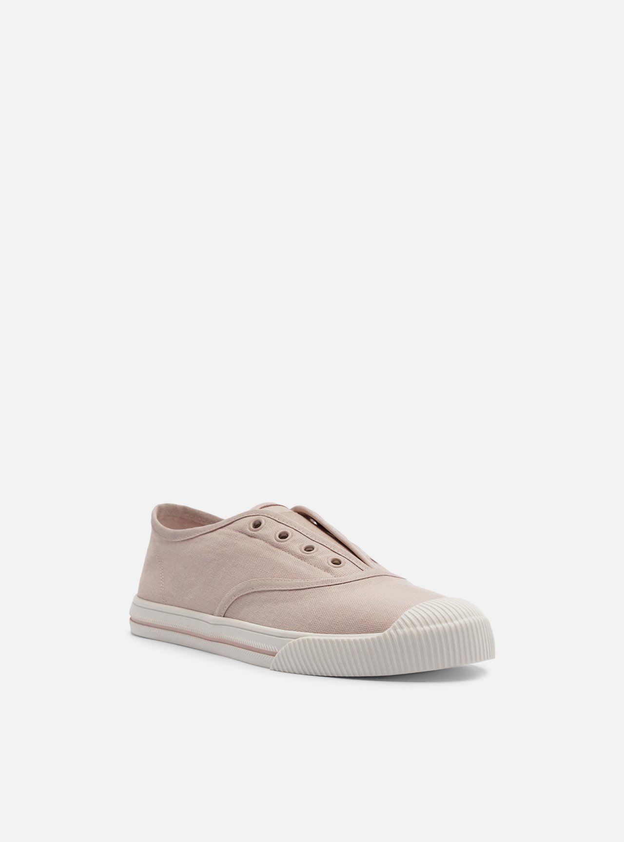 Tênis Slip On Rosa Lona Elástico — foto 2