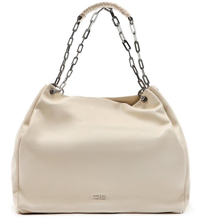Bolsa Hobo Branca Couro Ana Grande