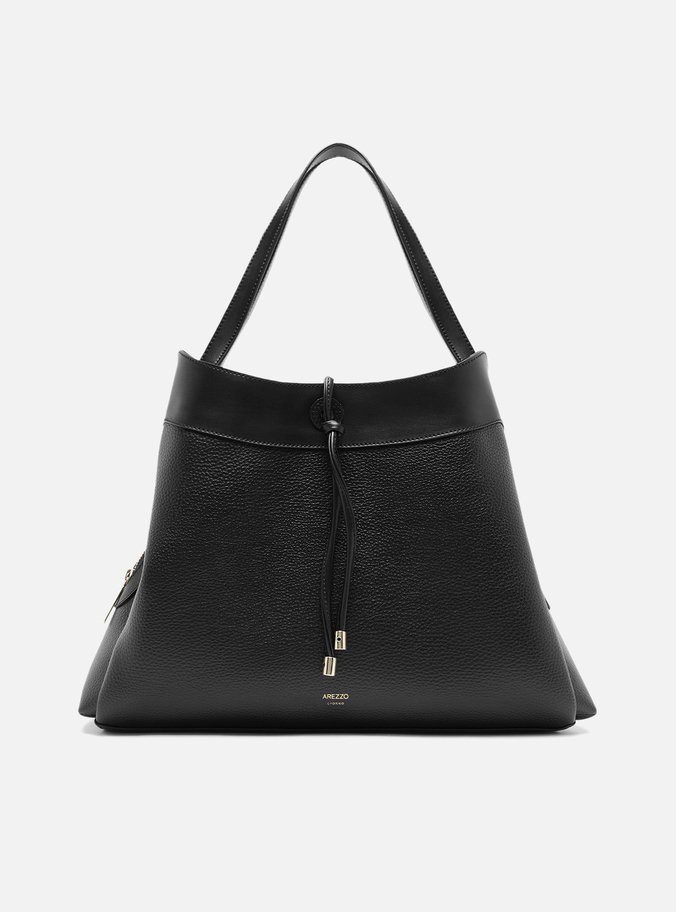 Bolsa Hobo Preta Grande Bag Charm