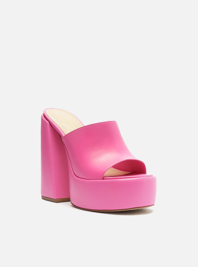 Tamanco Rosa Couro Meia Pata Karen