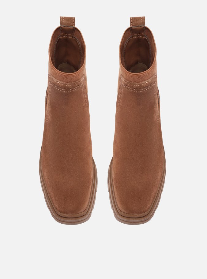 Bota Marrom Cano Curto Tratorada Elástico