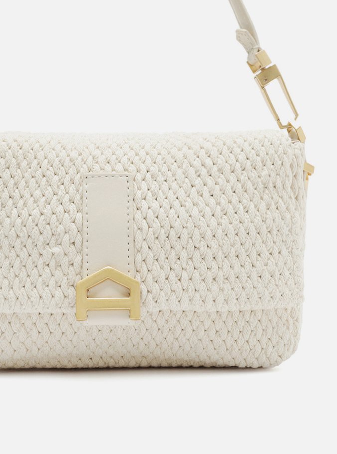 Bolsa Tiracolo Branca Crochet Gisele Média | Arezzo
