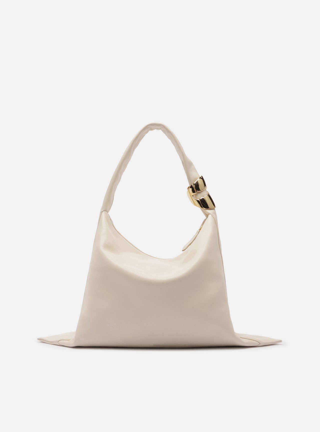 Bolsa Hobo Branca Couro Grande Metal Lenny Niemeyer — foto 3