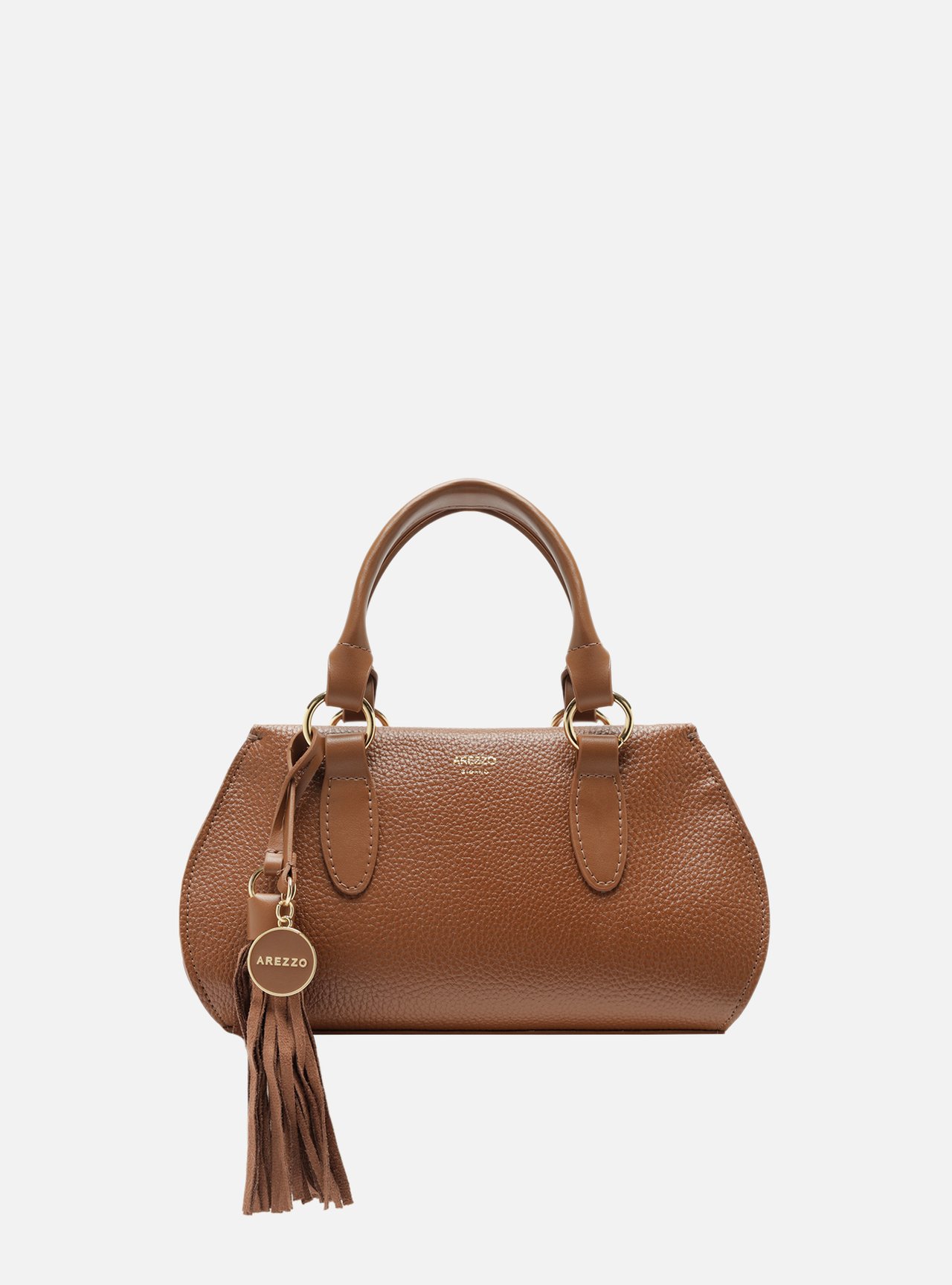 メル66997 Bolsa Tote Caramelo Média Bag Charm Duplo | Arezzo