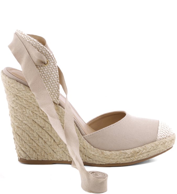 Espadrillle Lace Up Lona Dust