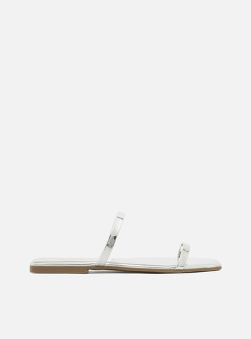 Sandália Rasteira Prata 