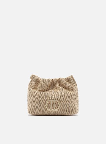Bolsa Tiracolo Bege Ráfia Esther Pequena