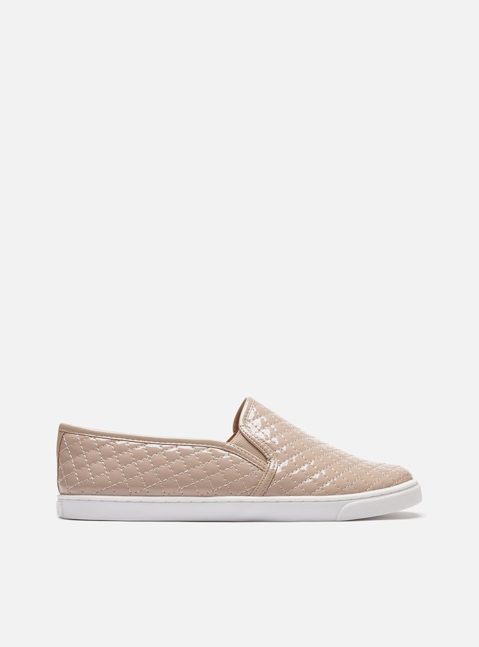 Slip-on Matelassê Verniz Nude Rose