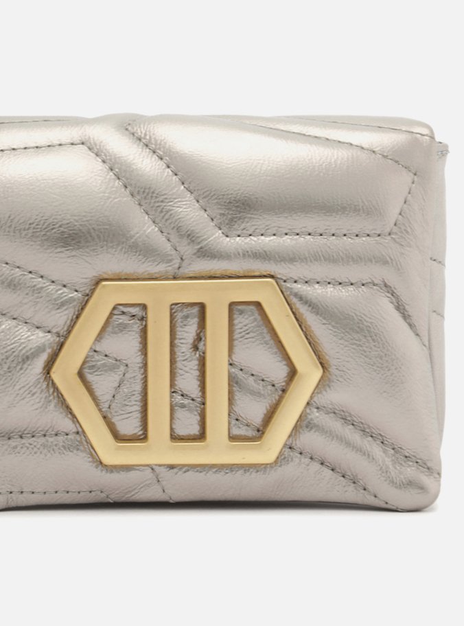 Bolsa Tiracolo Prata Couro Emma Pequena