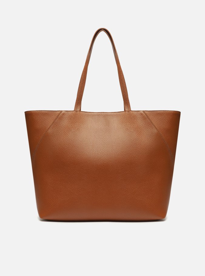Bolsa Shopping Marrom Grande Rebites