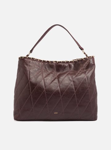 Arezzo — Bolsa Hobo Bordô Couro Grande Matelassê