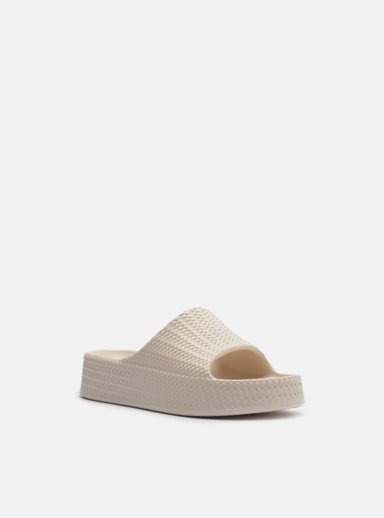 Slide Branco Tressê Flatform Tira — foto 2