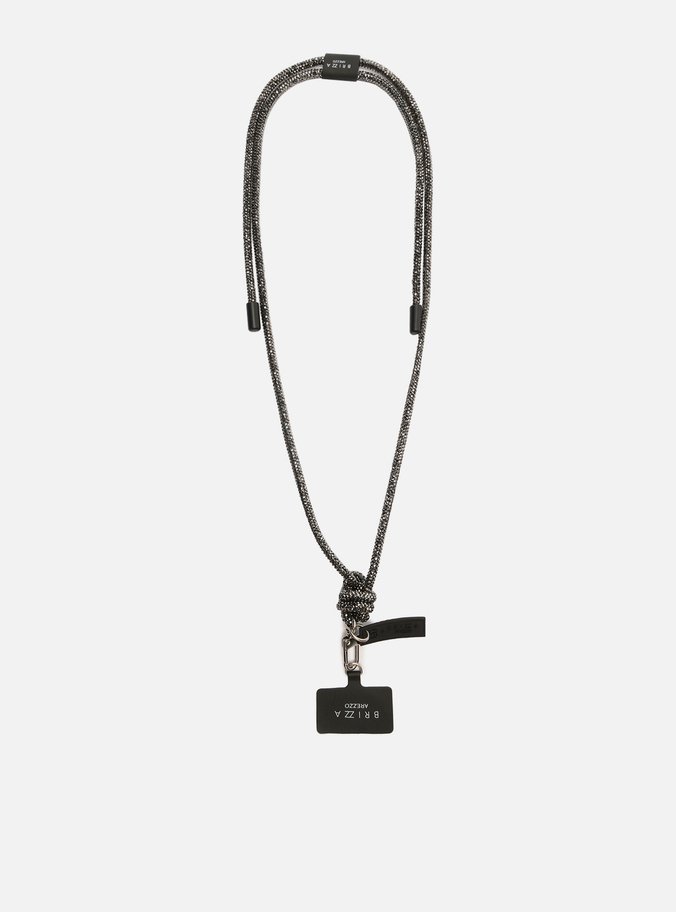 Alça de Celular Preta Cordão Strass Nº 1 Brizza