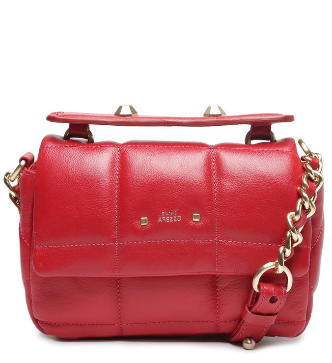 Bolsa Tiracolo Vermelha Couro