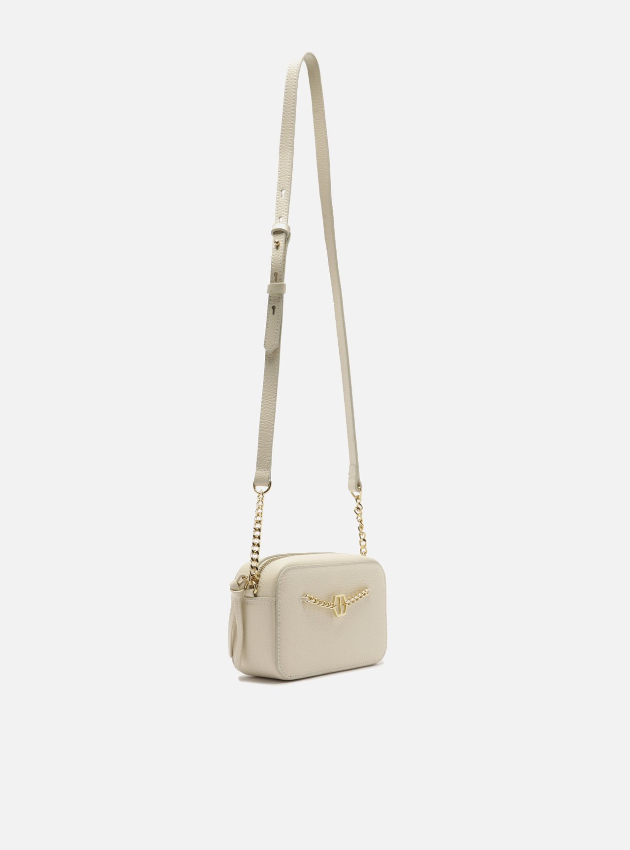 Bolsa Tiracolo Branca Pequena Corrente ID — foto 5