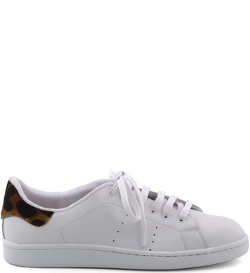 Tênis Branco Detalhes Animal Print