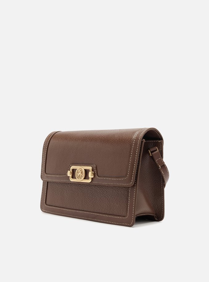 Bolsa Tiracolo Marrom Couro  Média