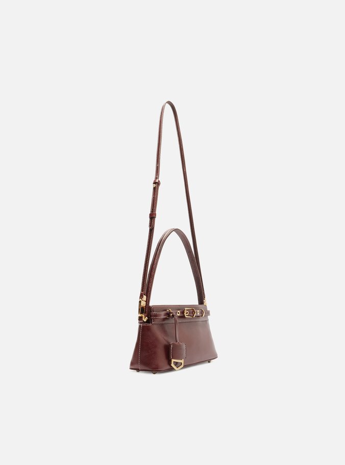 Bolsa Tiracolo Bordô Couro Pequena Victória