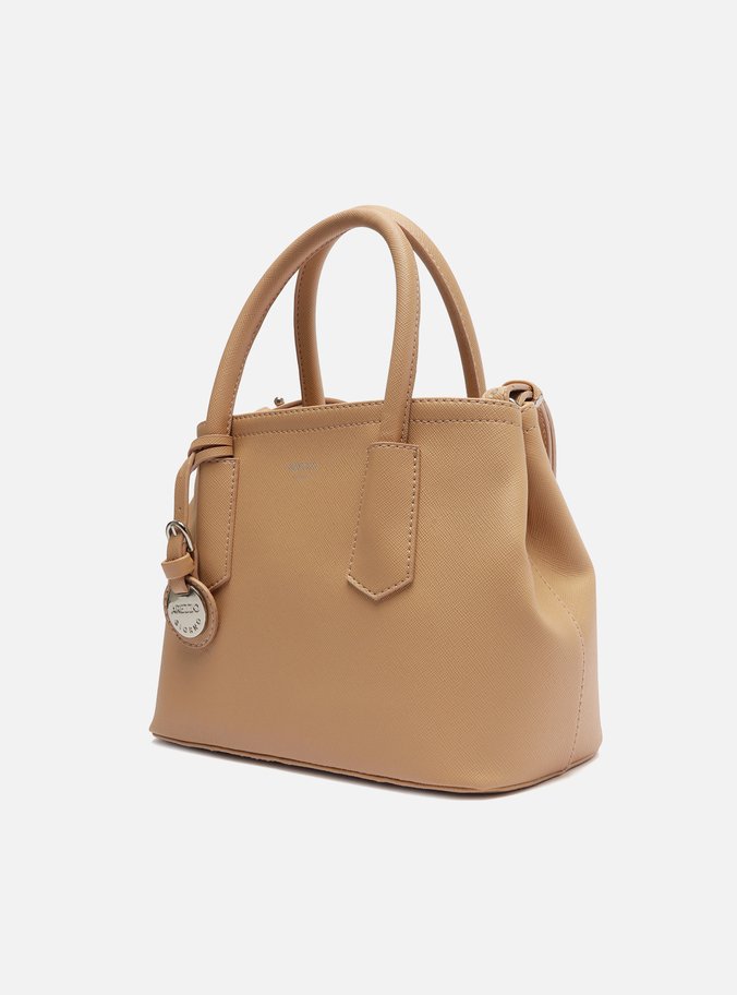 Bolsa Tote Bege Giorno Média Bag Charm