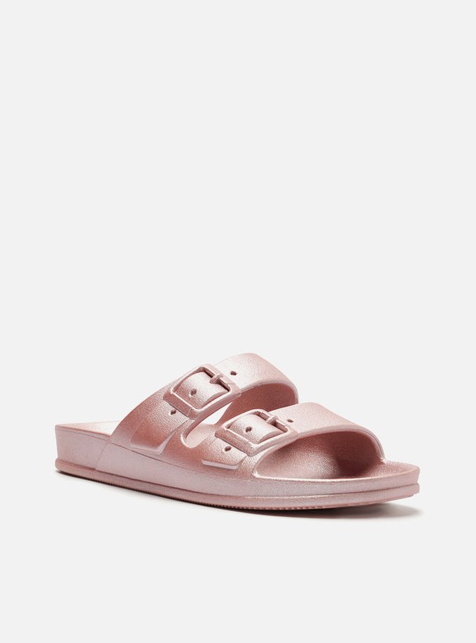 Slide Rosa Metal Tiras Lua Brizza