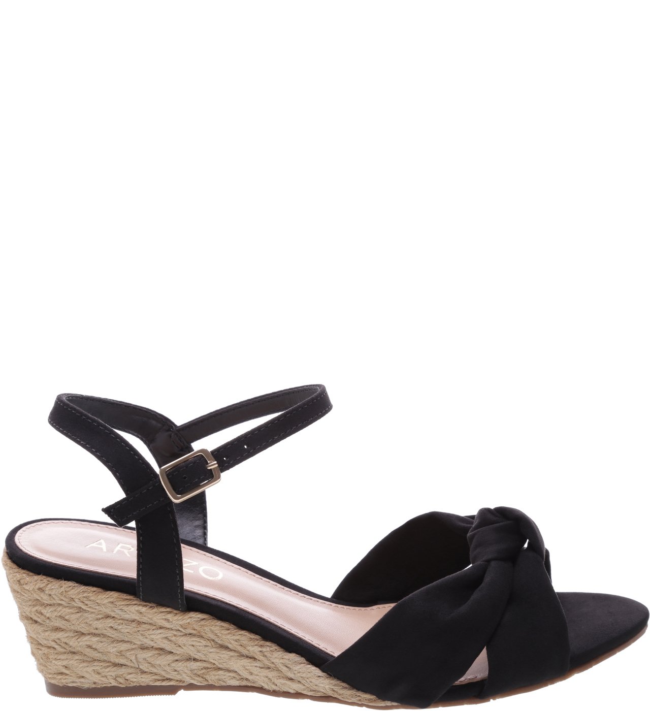 Sandalia anabela best sale arezzo preta