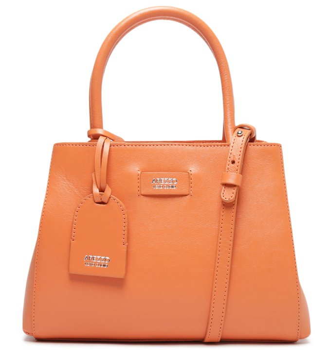 Bolsa Tiracolo Laranja Couro Estruturada Fresh Páprica